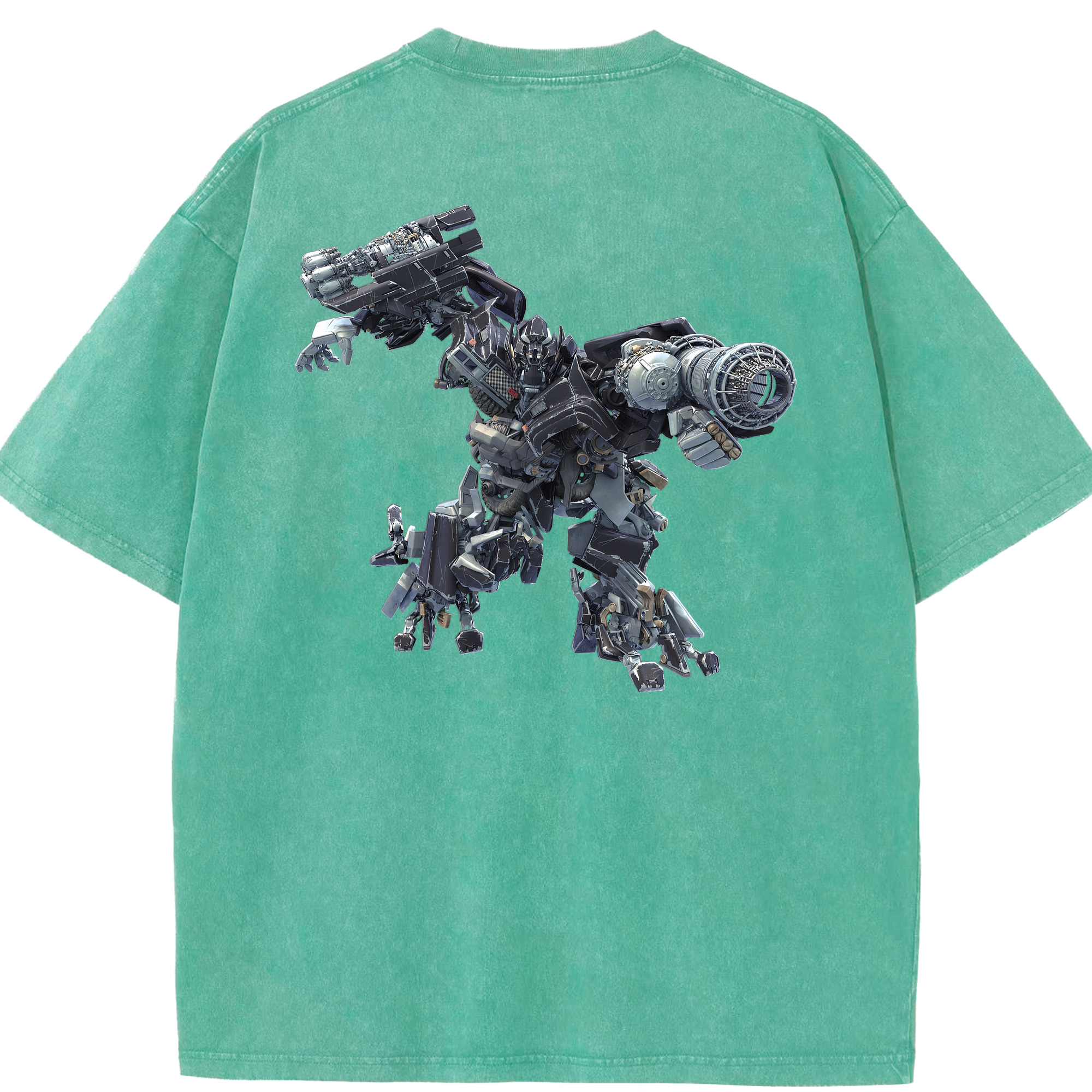 （画像用） Transformers トランスフォーマー 綿100% ヴィンテージ風 半袖Tシャツ（背面プリント）